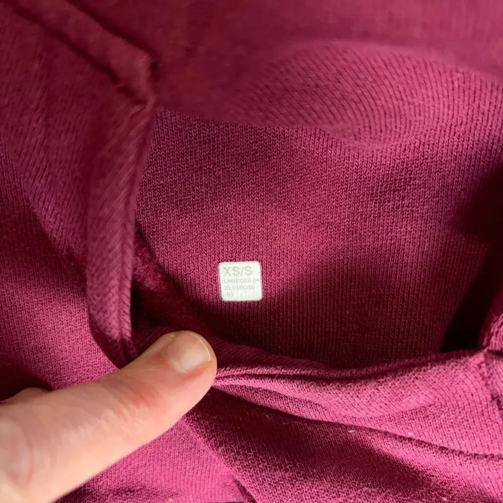 Lululemon Oversized Scuba Full Zip Hoodie Sweatshirt Pomegranate Red Size S/XS